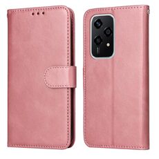 Per Honor 200 Lite 5G Custodia per cellulare in pelle flip classica con texture di vitello globale (oro rosa)