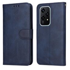 Per Honor 200 Lite 5G Custodia per telefono in pelle flip classica con texture di vitello globale (blu)