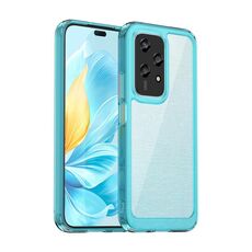 Per Honor 200 Lite 5G Custodia per telefono in TPU ibrido acrilico serie colorata (blu trasparente)