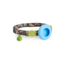 Custodia con design stampato per supporto per collare per animali AirTag con campanello e fibbia di sicurezza, stile: foresta mimetica