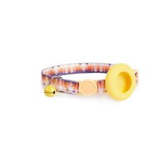 Custodia con design stampato per supporto per collare per animali AirTag con campanello e fibbia di sicurezza, stile: Orange Storm