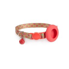 Custodia con design stampato per supporto per collare per animali AirTag con campanello e fibbia di sicurezza, stile: geometria rossa