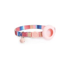 Custodia con design stampato per supporto per collare per animali AirTag con campanello e fibbia di sicurezza, stile: Phantom orizzontale
