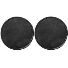 Sottobicchiere antiscivolo in pelle scamosciata per auto, 2 pezzi/set, decorazione interna per auto (nero)