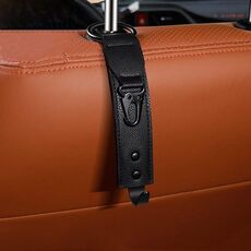 Gancio in metallo per riporre oggetti multifunzionali sullo schienale del seggiolino auto (nero)
