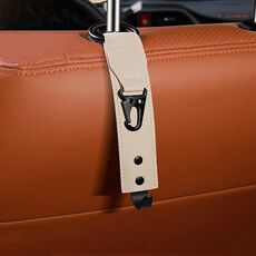 Gancio in metallo per riporre oggetti multifunzionali sullo schienale del seggiolino auto (beige)
