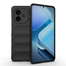 Per vivo iQOO Z9 Turbo 5G Magic Shield TPU + custodia per telefono in flanella (nera)