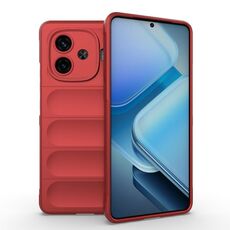 Per vivo iQOO Z9 Turbo 5G Magic Shield TPU + custodia per telefono in flanella (rossa)