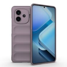 Per vivo iQOO Z9 Turbo 5G Magic Shield TPU + custodia per telefono in flanella (viola)