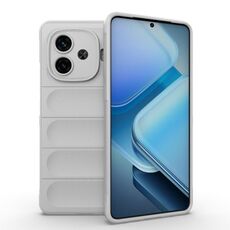 Per vivo iQOO Z9 Turbo 5G Magic Shield TPU + custodia per telefono in flanella (bianca)