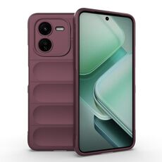 Per vivo iQOO Z9X 5G Magic Shield TPU + custodia per telefono in flanella (vino rosso)