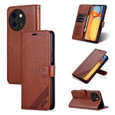 Per vivo Y200i 5G / Y38 / T3X AZNS Custodia per telefono in pelle con texture in pelle di pecora (marrone)