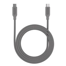Cavo dati intrecciato MOMAX DC28 da USB-C/Type-C a USB-C/Type-C da 100 W, lunghezza: 2 m (grigio)