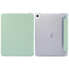 Custodia per tablet in pelle pressata elettrica a 3 pieghe per iPad Air 11 2024 (verde)