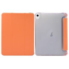 Custodia per tablet in pelle pressata elettrica a 3 pieghe per iPad Air 11 2024 (arancione)