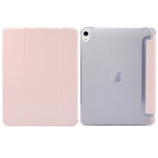 Custodia per tablet in pelle pressata elettrica a 3 pieghe per iPad Air 11 2024 (rosa chiaro)