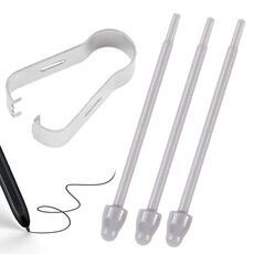 Per Samsung Galaxy Z Fold5 / Fold4 / Fold3 4 in 1 penna stilo punte di ricambio per matita (grigio)