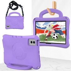 Per Samsung Galaxy Tab S9 FE 11 X510 2023 Custodia per tablet antiurto in EVA a forma di calcio (viola chiaro)