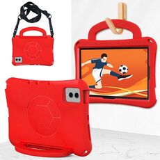 Per Samsung Galaxy Tab S9 FE 11 X510 2023 Custodia per tablet antiurto in EVA a forma di calcio (rosso)