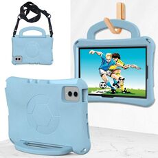 Per Samsung Galaxy Tab S9 FE 11 X510 2023 Custodia per tablet antiurto EVA a forma di calcio (azzurro)