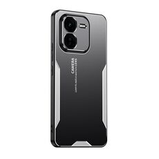 Per vivo iQOO Z9X Blade Series Custodia per telefono ibrida in metallo TPU (argento)