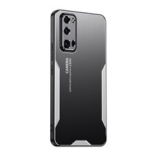 Custodia per telefono ibrida in metallo TPU per Honor 30 Pro Blade Series (argento)