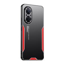 Custodia per telefono ibrida in metallo TPU per Honor 50 SE Blade Series (rossa)