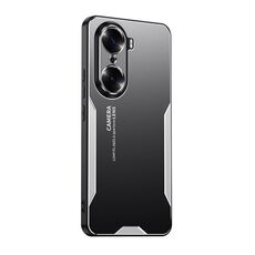 Custodia per telefono ibrida in metallo TPU per Honor 60 Blade Series (argento)
