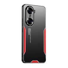 Custodia per telefono ibrida in metallo TPU per Honor 60 Blade Series (rossa)