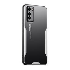 Custodia per telefono ibrida in metallo TPU per Honor V30 Blade Series (argento)