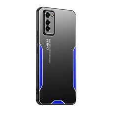 Custodia per telefono ibrida in metallo TPU per Honor V30 Blade Series (blu)