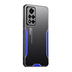 Per Honor V40 5G Blade Series Custodia per telefono ibrida in metallo TPU (blu)