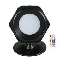 JSK-C38 Lampada da parete magnetica ricaricabile con illuminazione a doppio lato, luce notturna con telecomando (nero)