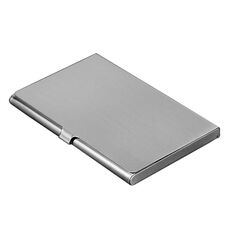 Porta biglietti da visita da uomo minimalista Porta biglietti da visita portatile in metallo, modello: opaco spazzolato