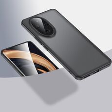 Per Honor 200 Pro Armor Custodia rigida per PC in TPU trasparente (nero opaco)
