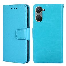 Custodia per telefono in pelle con texture cristallo per vivo Y03 4G (blu cielo)