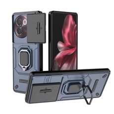 Per vivo V30e 5G Global Sliding Camshield TPU + Custodia per telefono antiurto per PC con supporto (blu)