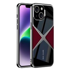 Custodia per telefono antiurto con velocità supersonica in pelle GKK per iPhone 14 (rosso)