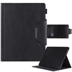 Per iPad Pro 13 2024 Custodia smart tablet in pelle con fibbia in metallo tinta unita (nera)