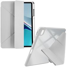 Per Huawei MatePad 11 2021/2023 Custodia per tablet in pelle con deformazione acrilica trasparente (grigio)