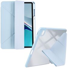 Per Huawei MatePad 11 2021/2023 Custodia per tablet in pelle con deformazione acrilica trasparente (blu ghiaccio)