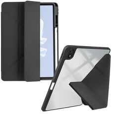 Per Huawei MatePad Air 11.5 2023 Custodia per tablet in pelle con deformazione acrilica trasparente (nera)