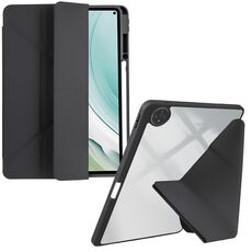 Per Huawei MatePad Pro 11 2022/2024 Custodia per tablet in pelle con deformazione acrilica trasparente (nero)