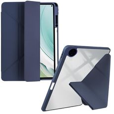 Per Huawei MatePad Pro 11 2022/2024 Custodia per tablet in pelle con deformazione acrilica trasparente (blu scuro)