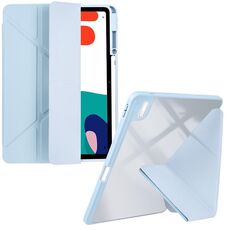Per Huawei MatePad 10.4 Custodia per tablet in pelle con deformazione acrilica trasparente (blu ghiaccio)