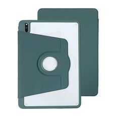 Custodia in pelle per tablet con supporto per rotazione a 360 gradi in acrilico per Huawei MatePad 11 2021/2023 (verde scuro)