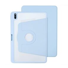 Per Huawei MatePad 10.8 Custodia in pelle per tablet con supporto per rotazione a 360 gradi in acrilico (blu ghiaccio)