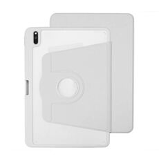 Per Huawei MatePad 10.8 Custodia in pelle per tablet con supporto per rotazione a 360 gradi in acrilico (grigio)