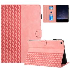 Custodia per tablet in pelle goffrata con blocchi per Samsung Galaxy Tab A 10.1 2019 (rosa)
