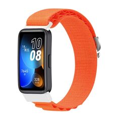 Per cinturino in nylon con anello Huawei Band 8/9 (arancione)